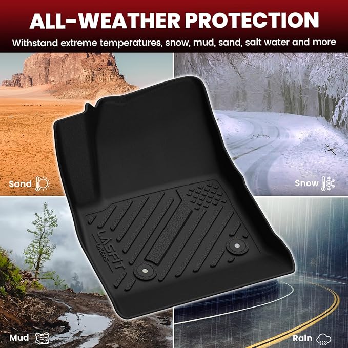 LASFIT Floor Mats for Chevrolet Cruze 2016-2020, All Weather TPE Custom Fit - Image 7