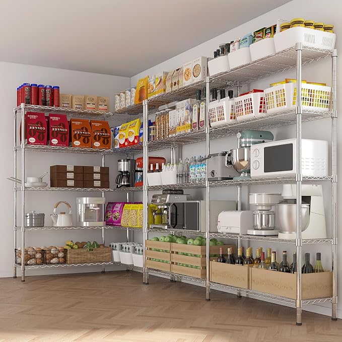 VINGLI 5 Tier Storage Shelves 1430LBS Heavy Duty Metal Shelving, Upgraded 58" W - Image 2