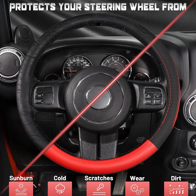 SEG Direct Car Steering Wheel Cover - Image 4