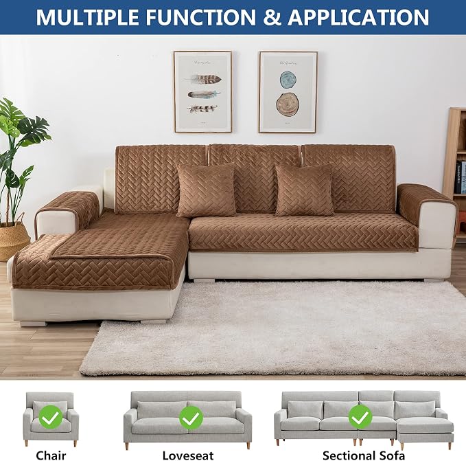 Eismodra Couch Cover, Sectional Couch Covers, Sofa Covers - Image 2