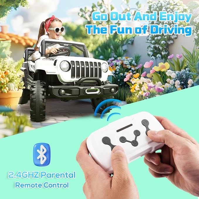 SEALIGHT 12V Kids Ride On Car Truck w/Parent Remote Control, Electric Car - Image 6