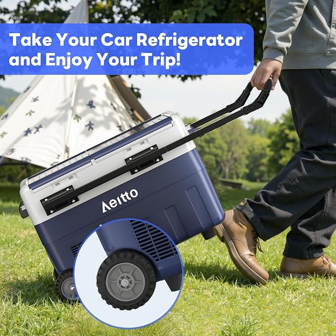 Aeitto 12 Volt Car Refrigerator, 42QT Dual Zone Portable Car Fridge Freezer - Image 9