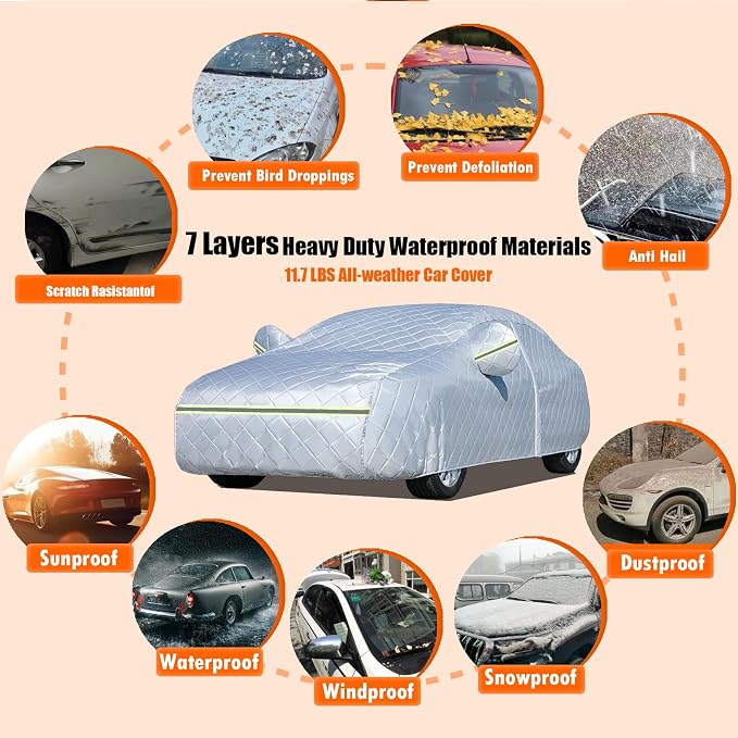 7 Layers Waterproof Heavy Duty Car Covers - Image 2