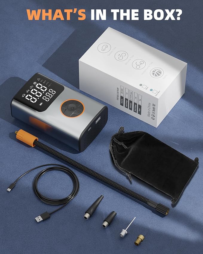 Tire Inflator Portable Air Compressor, Bike Pump, 150PSI Air Pump - Image 8