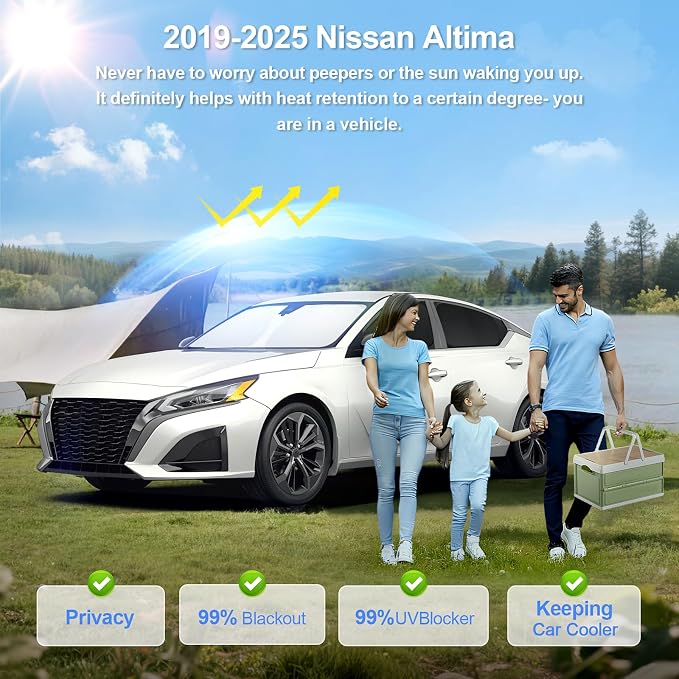 6pcs Car Window Shades for Nissan Altima 2019-2025 Accessories, Windshield Side - Image 2