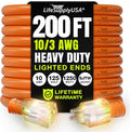 200ft Outdoor/Indoor Extension Cord 10/3 Gauge Ultra Heavy Duty 3 Prong SJTW by LifeSupplyUSA