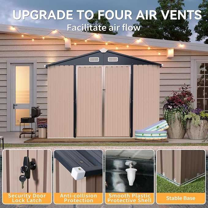 Aoxun 7x5 FT Outdoor Storage Shed - Image 5