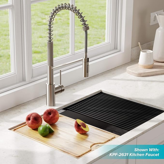 KRAUS Kore Workstation 30-inch Undermount 16 Gauge Stainless Kitchen Sink - Image 2