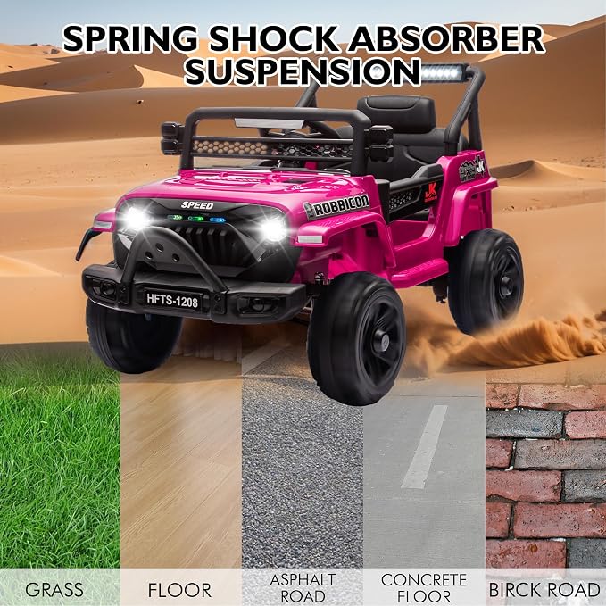 12V Ride on Electric Truck Car for Kids, 12V Kids Electric Vehicles w/Remote - Image 6