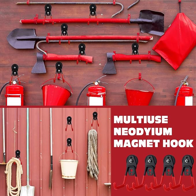 Landhoow Large Magnetic Hooks Heavy Duty Garage Magnet Hooks Strong Storage - Image 6