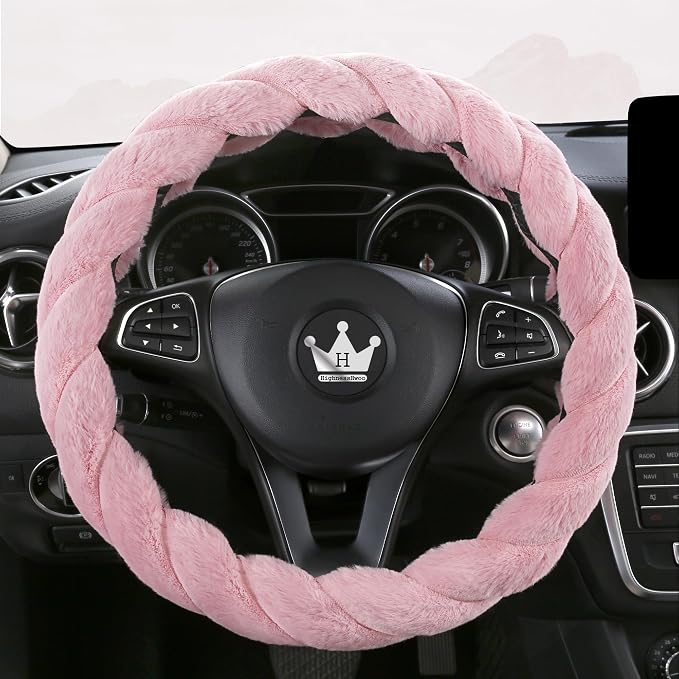 Luxury Fluffy Winter Car Steering Wheel Cover - Image 2
