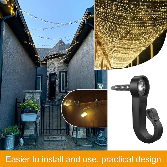 28-Pack Q-Hanger Hook for Indoor and Outdoor Christmas Lights, New Year Party - Image 5