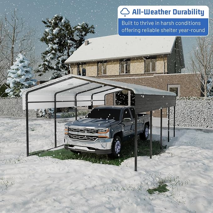 Metal Carport 13 * 20 FT Heavy Duty Carport Canopy - Image 3