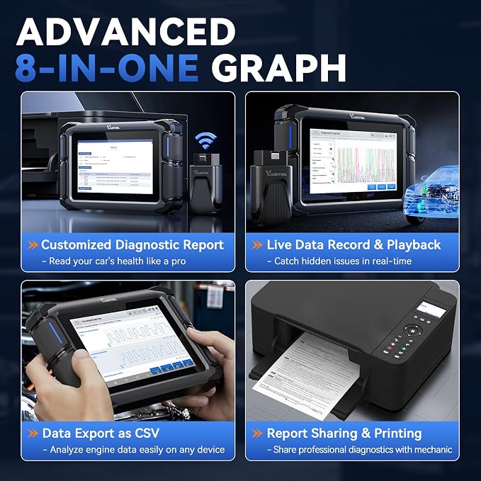 Bidirectional Scan Tool VDIAGTOOL VD70S, 2025 Wireless OBD2 Scanner Diagnostic - Image 8
