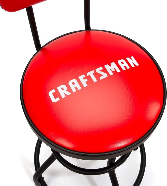 Craftsman Adjustable Height Work Shop Stool, 29 to 34-inches Tall, - Image 3