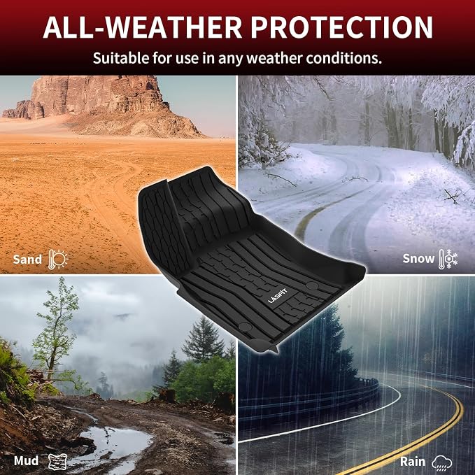LASFIT Floor Mats Fit for Lincoln Continental 2020 2019 2018 2017, All Weather - Image 7
