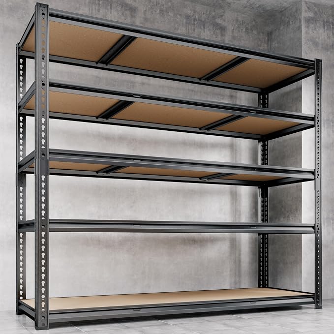 48"W Garage Shelving, 2650LBS Storage Shelves heavy duty, 5 Tier Metal Shelving by Unknown
