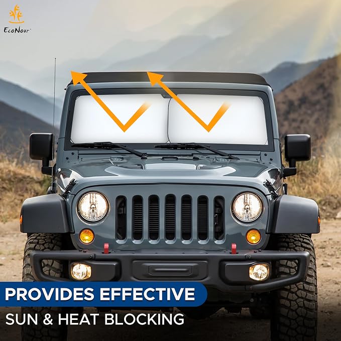 EcoNour 2-Piece Windshield Sun Shade - Image 6