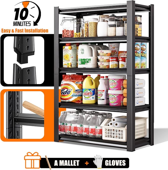 40in Wide Garage Shelving Heavy Duty，2500lbs Large Loads Adjustable Garage - Image 6