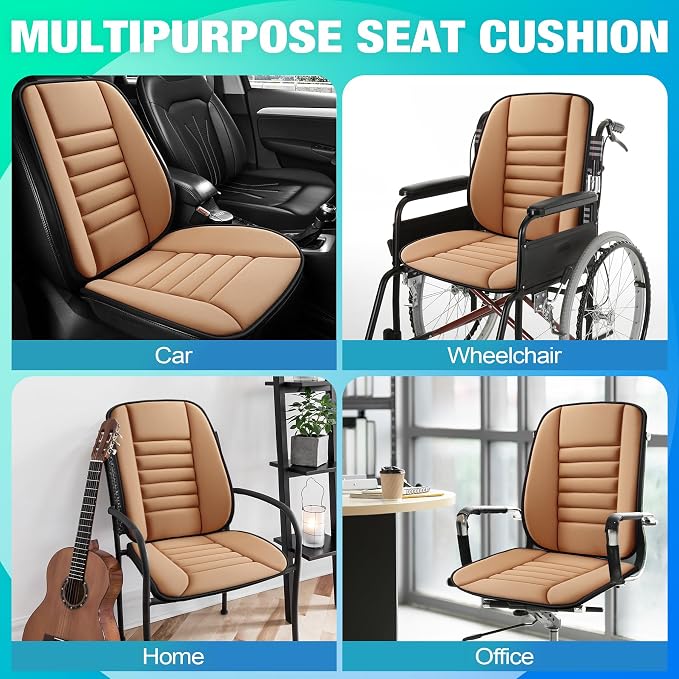 MYFAMIREA Car Seat Cushion and Back Support Pillow 1.2'' Thick Memory Foam Desk - Image 5
