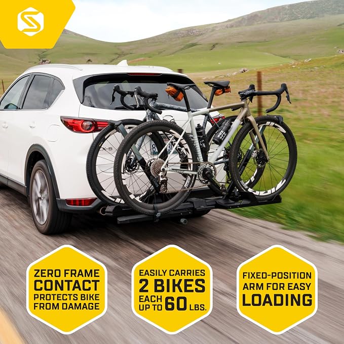 Saris SuperClamp G4 2-Bike Hitch Rack – Lightweight Platform Bike Carrier - Image 3