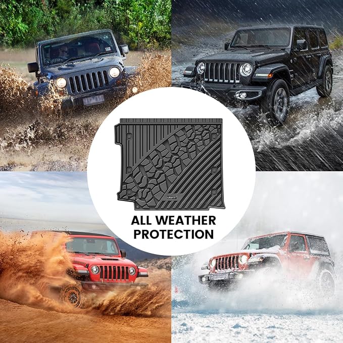 LASFIT Trunk Mat for Jeep Wrangler JL 2018-2025 4 Door Gas Type - Image 7