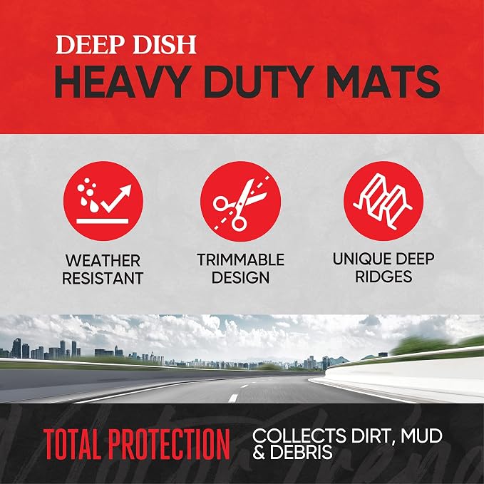 Motor Trend FlexTough Plus-2 Piece Front Car Floor Mats- Black Contour - Image 3