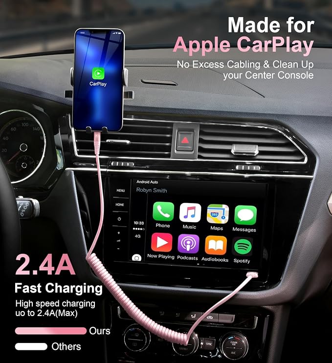 iPhone Charger Cable for Car 3FT - Image 2
