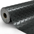 8.2x21 FT Garage Floor Mat, 2.8mm Thickened Diamond Plate PVC Garage Flooring by Unknown