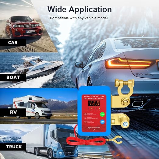 Kill Switch for Car-Remote Battery Disconnect Switch 12V, Upgrade Smart Voltage - Image 6