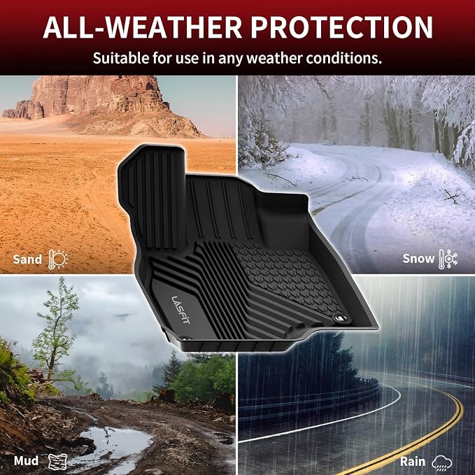 LASFIT Floor Mats for Acura RDX All Weather Floor Liner TPE Custom Fit 1st & - Image 7