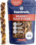 Pawstruck Natural 12” Braided Bully Sticks by Pawstruck