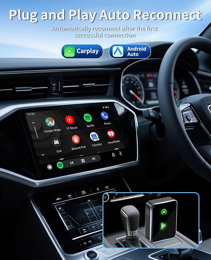 Carplay Wireless Adapter, 2 in1 Carplay & Android Auto 2025 Upgraded Wireless - Image 4