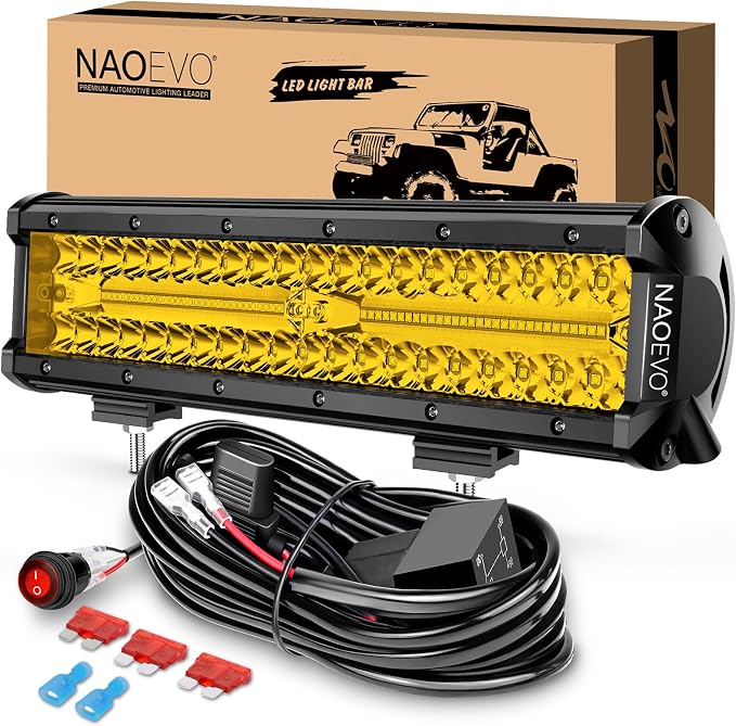 NAOEVO 12 Inch LED Light Bar, 300W 30000LM LED Offroad/Driving/Fog Lights by NAOEVO