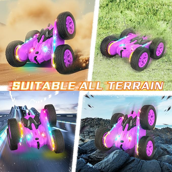 Remote Control Car, Rc Cars Stunt RC Car Toys New Upgraded Strip Lights and - Image 4