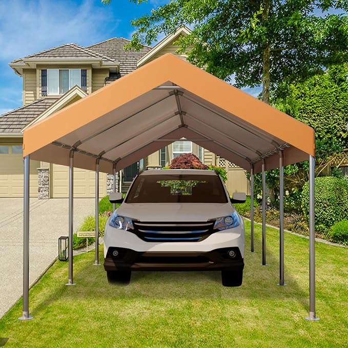 10X20 Ft Heavy Duty Carport Canopy, Portable Garage, Car Tents, Reinforced - Image 5