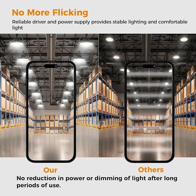 High Bay Lights LED UFO Light 240W LED Shop Lights 6000K IP65 Commercial Bay - Image 7