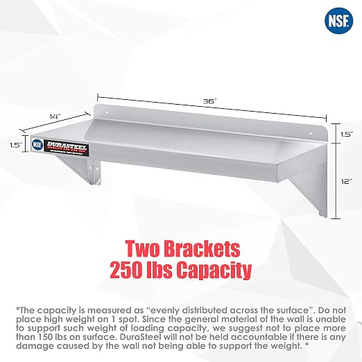 DuraSteel Heavy Duty Wall Mount Shelf - Image 3