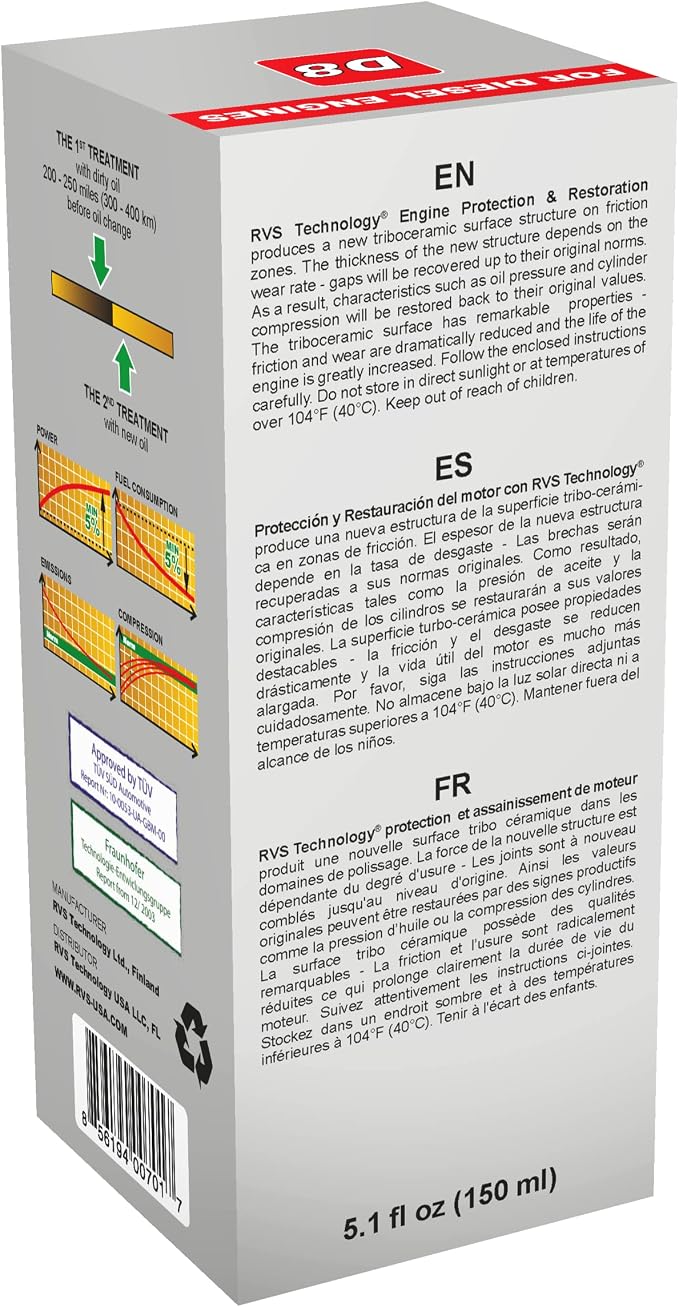 D8 engine oil treatment, For Diesel engines - Image 3