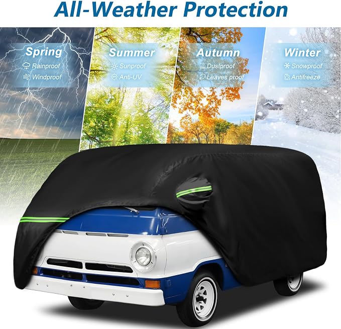 Car Cover for 1964-1970 Dodge A100 for VW Bus T1 T2 T3 1950-1992, 420D Oxford - Image 7