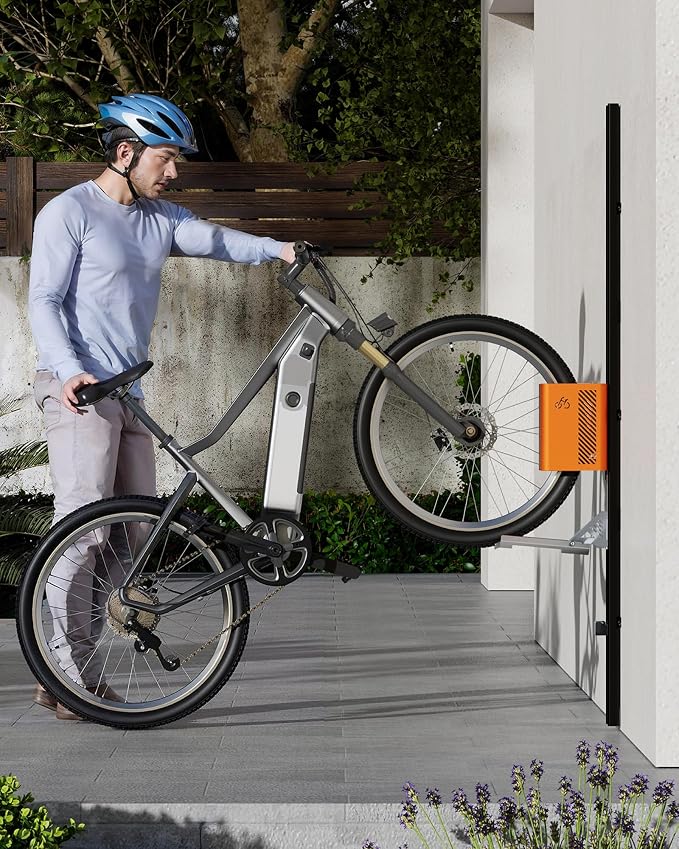 monTEK Automatic Lift EBike Rack – Fits 24-29" Tires, Heavy-Duty Vertical Wall - Image 9