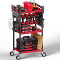 Power Tool Organizer Cart, Garage Tool Storage, Heavy Duty 4 Tier Floor by Spampur
