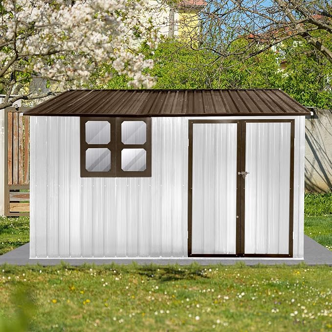 8x10 FT Outdoor Storage Shed, Metal Garden Shed by BNSPLY