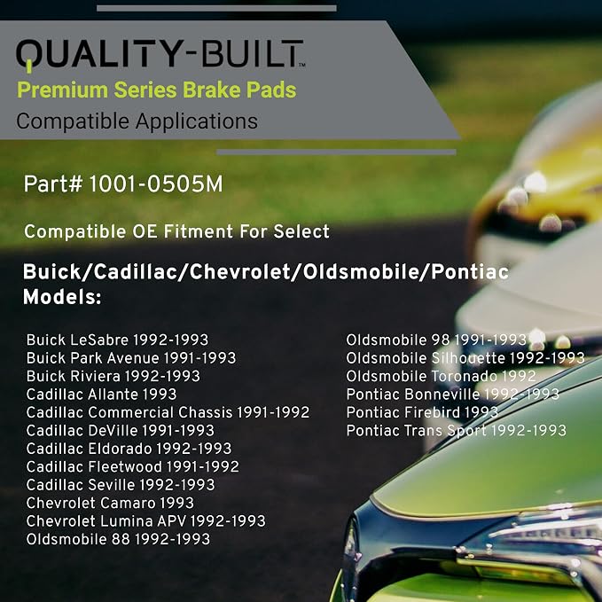Premium Semi-Metallic Front Brake Pads Compatible - Image 3