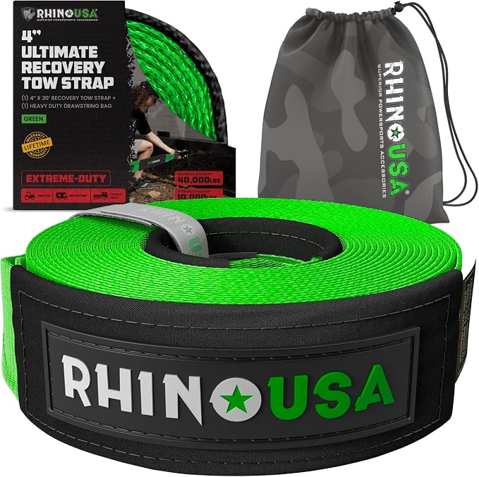 Rhino USA Recovery Tow Strap by RhinoUSAInc