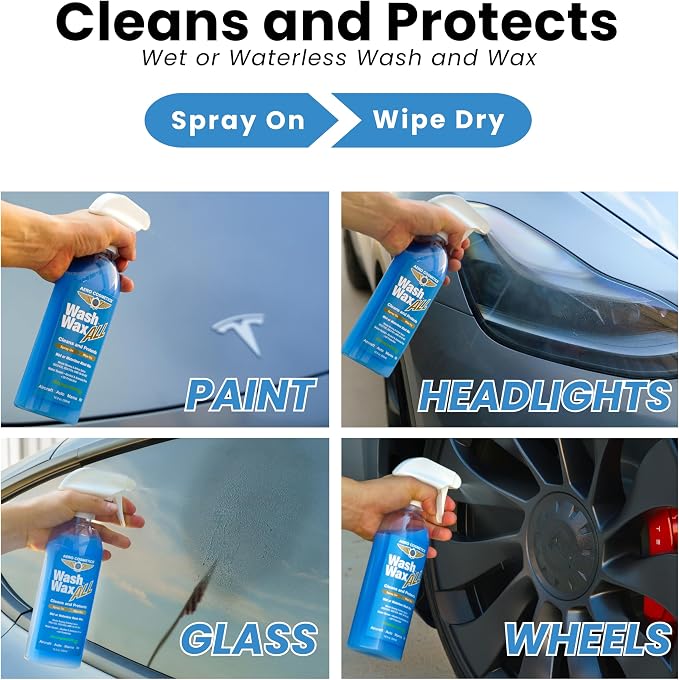 Wet or Waterless Car Wash Wax 128 Fl. oz, UV Protection. Cleans, and Shines. - Image 2