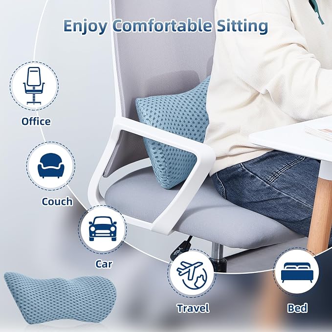 Lumbar Pillow, Memory Foam Lumbar Support Pillow - Image 6