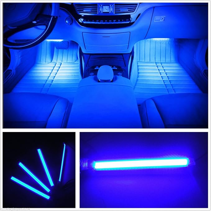 Car LED Strip Light, EJ's SUPER CAR 4pcs 36 LED Car Interior Lights Under Dash by EJsSUPERCAR