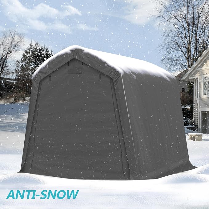 8x8Ft Ourdoor Storage Shed Shelter, Portable Shed Garage - Image 8