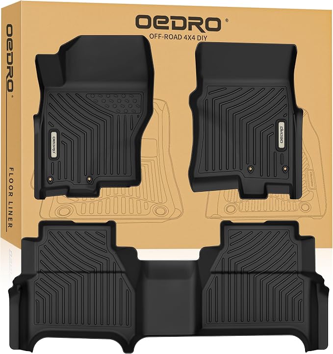 OEDRO Floor Mats 2 Row Liner Set Compatible by OEDRO